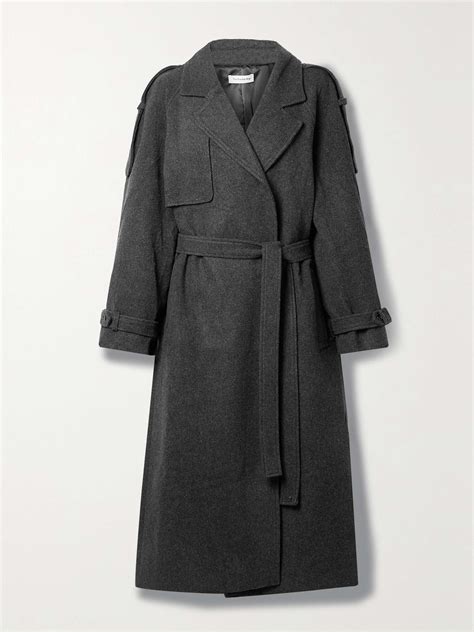 THE FRANKIE SHOP Suzanne Belted Wool Blend Felt Trench Coat NET A PORTER