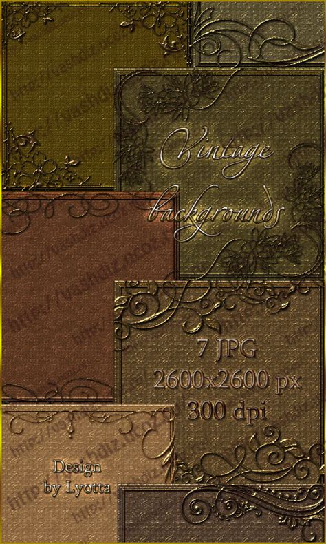 Vintage Backgrounds With Patterns And Gold Texture By Lyotta On Deviantart