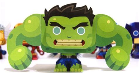 Hulk Mini Papertoy De Gus Santome Paper Toyfr Paper Toys