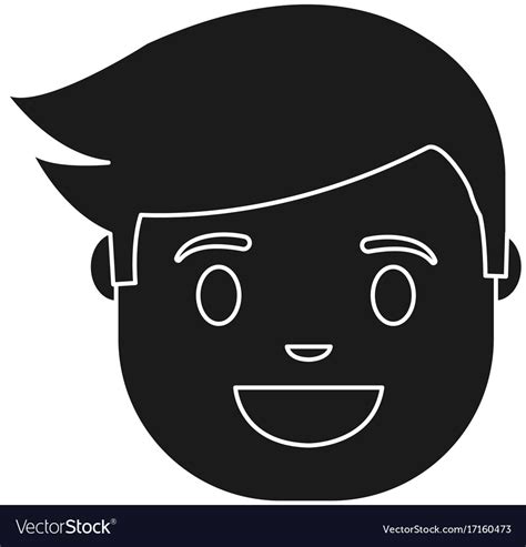 Cartoon Man Face Icon Royalty Free Vector Image