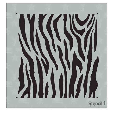 Zebra Print Stencil 575″ X 6″ Stencil 1