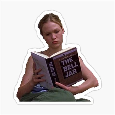 Kat Stratford Reading The Bell Jar Sticker For Sale By Angeltears777