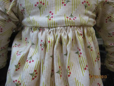 Made From Thimbles And Acorns New 1800 Regency Wrap Dress Close Up Of