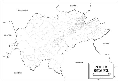 点滴 衝突 クラウン マクロ 抽象化 水. 横浜市南区の白地図を無料ダウンロード | 白地図専門店