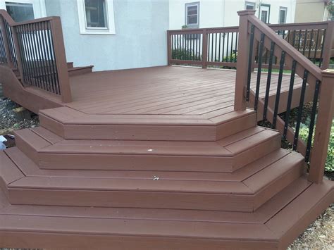 These wood deck design ideas feature a wide variety of decks of all types, shapes and sizes. Wood Deck Paint Image — Patio Design and Ideas | Porch paint, Patio design, Deck paint