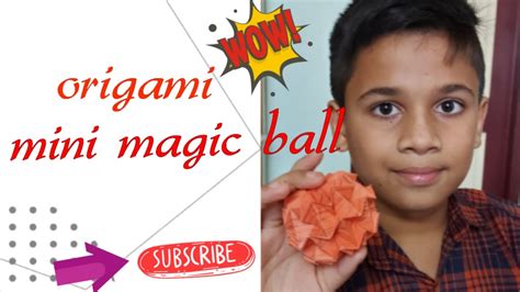 Origami Mini Magic Ball Youtube