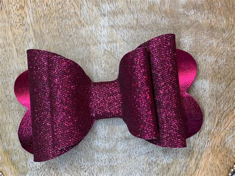 Faux Leather Bows Hair Bows Set Gifts For Girls Hair Etsy