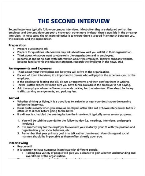 Interview Agenda 6 Examples Format Tips Pdf