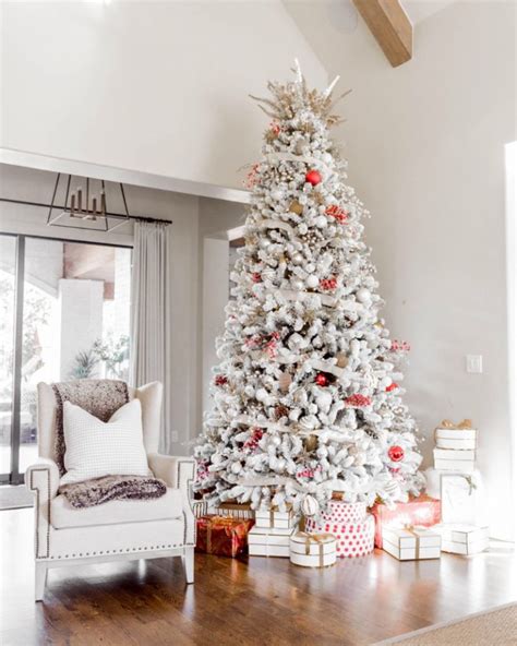 Flocked Christmas Tree Decorating Ideas For The 2021 Festive Season
