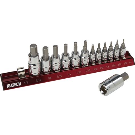 Klutch Sae Hex Bit Socket Set — 13 Pc Northern Tool Equipment