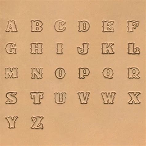 34 19mm Western Style Alphabet Leather Stamp Set 8131 00