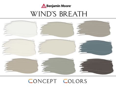 Winds Breath Paint Palette Benjamin Moore Color Palette Etsy