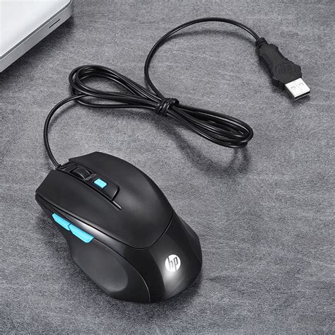 Mouse Gamer Ergonómico Hp M150 Óptico 1600dpi 6 Botones Usb Negro