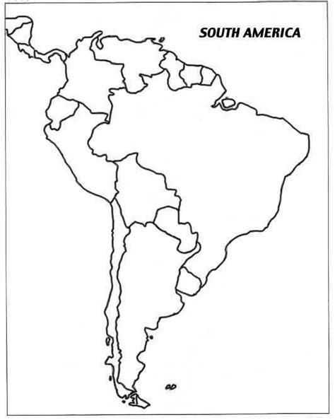 Image Result For Blank Map Of South And Central America Central America