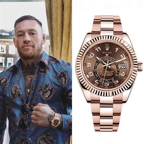 Conor Mcgregor Wears A Rolex Sky Dweller Everose Gold Presenting The