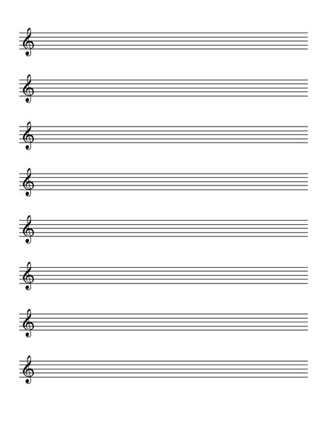 Tin Whistle Treble Clef Staff Print Out Sheet Music Printable Sheet