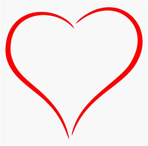 Heart Outline Red Png Heart Transparent Png Kindpng