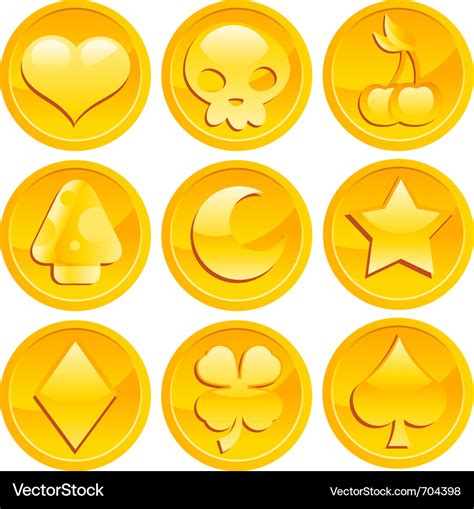 Game Gold Coins Royalty Free Vector Image Vectorstock