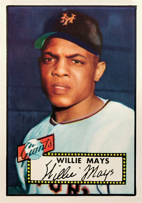 1952 Willie Mays Card Digital Art By Wayne Taylor Fine Art America