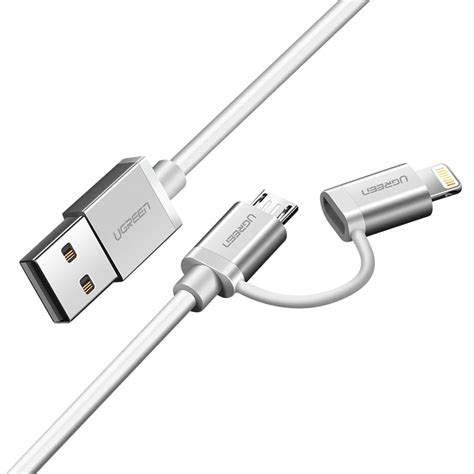 Ugreen 2 In 1 Lightning Micro Usb Cable Charging And Sync Cable Cord