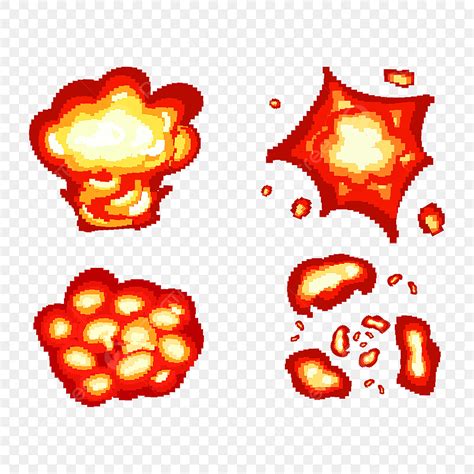 Pixel Art Explosion Png Vector Psd And Clipart With Transparent