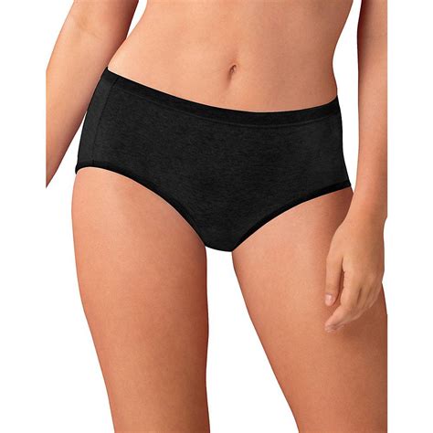 Hanes Et39v6 Cotton Stretch Womens Low Rise Briefs With Comfortsoft Waistband