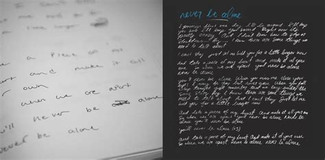 Handwritten Shawn Mendes Aftertaste｜孝恩·曼德斯 意猶未盡｜lyrics