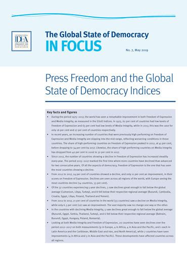 Global State Of Democracy Indices International Idea