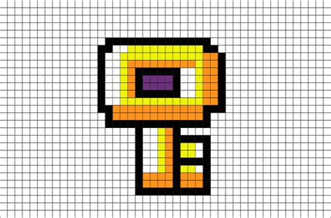 Mario Key Pixel Art Brik