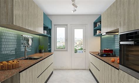20 Beautiful Parallel Kitchen Designs For Home Designcafe Parallel