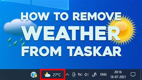 Remove Weather From Taskbar Windows Windows Weather Widget