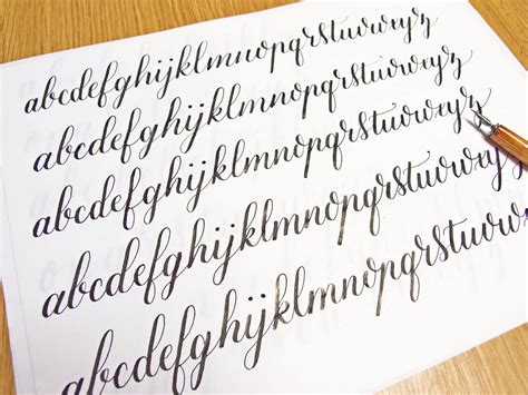 Hand Lettered Alphabet Hand Lettering Alphabet Calligraphy Practice