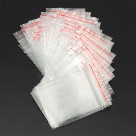 100pcs Resealable Transparent Clear Plastic Zip Lock Bags 4x6cm Sale