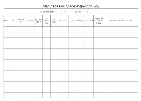 Manufacturing Process Stage Inspection Quality Control