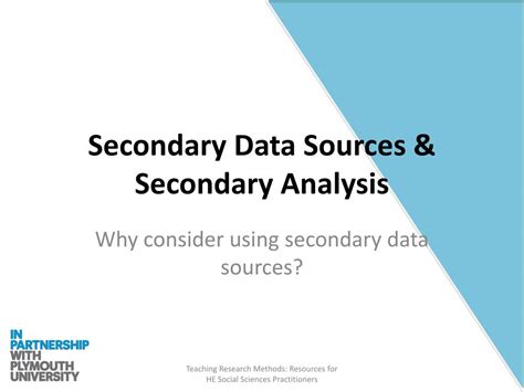 PPT - Secondary Data Sources & Secondary Analysis PowerPoint Presentation - ID:6885778