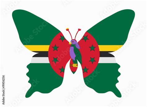Dominica Flag Butterfly Buy This Stock Vector And Explore Similar