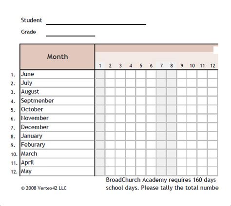 10 Attendance Tracking Samples Examples Templates Sample Templates