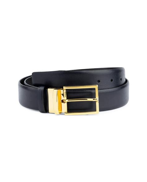 Buy Mens Navy Blue Belt With Gold Buckle