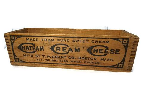 Wooden Cheese Box Chatham Cream Cheese 3lb Cheese Rustic Etsy