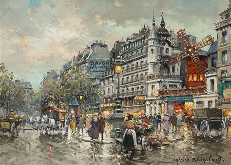 Antoine Blanchards Le Moulin Rouge A Montmartre
