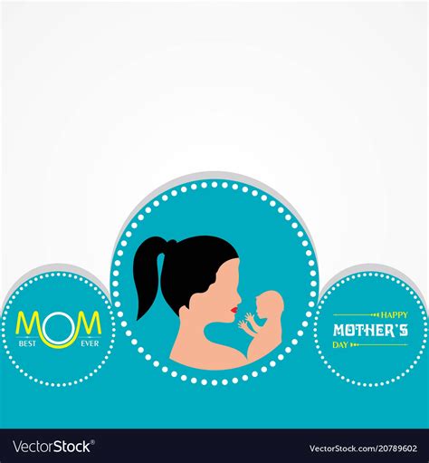 Happy Mothers Day Greeting Card Royalty Free Vector Image