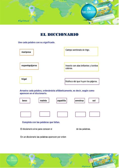 El Diccionario Ficha Interactiva Fichas Cuadernos Interactivos Hot