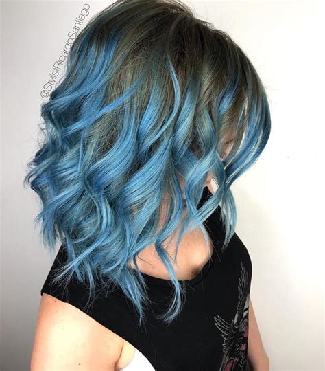 Light Blue Faded Hair Color Stylistricardiosantiago Blue Hair Dyed