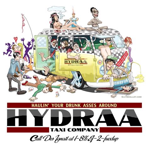 An Advertisement For A Taxi Company With Cartoon Characters On The