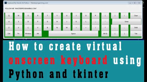 On some laptops, the key combination is fn+f5. How to create virtual onscreen keyboard using python and ...
