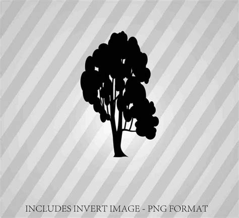 Tree Cottonwood Silhouette Trees Svg Dxf Eps Silhouette Rld Rdworks