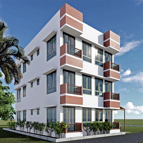 3 Storied Residential Building Design Ideas And Technology Ltd