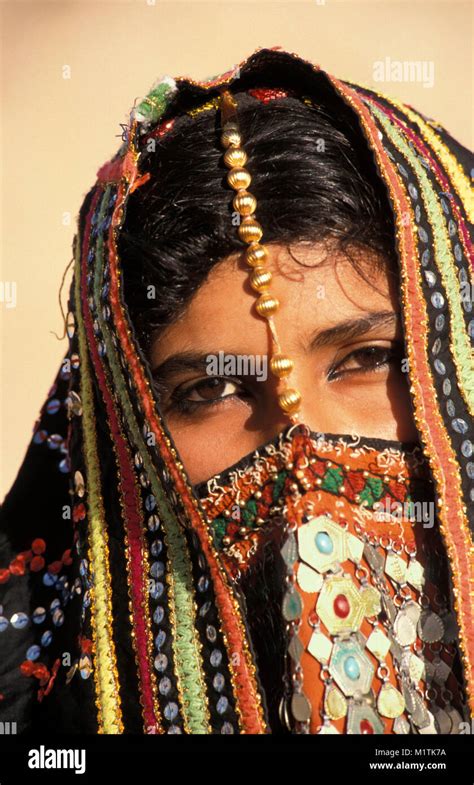 Egypt Sint Katherine Sinai Desert Bedouin Woman In Wedding Dress