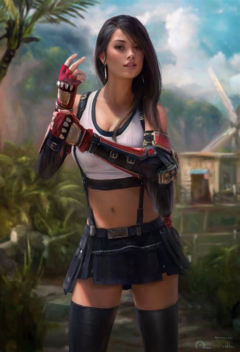 Tifa Lockhart Final Fantasy And 2 More Drawn By Dennis Frohlich