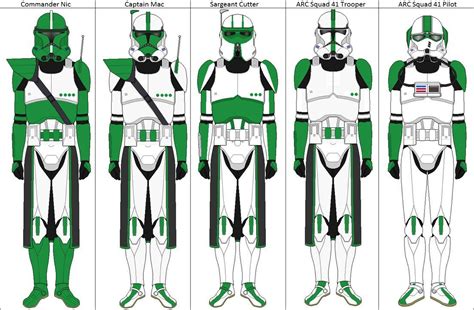 Arc Trooper Squad 41st The Green Team Star Wars Trooper Star Wars